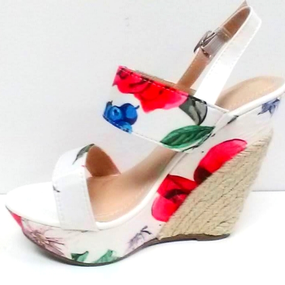 NEW! CUTE! Colorful Floral  Wedge! Heel! - Picture 13 of 13